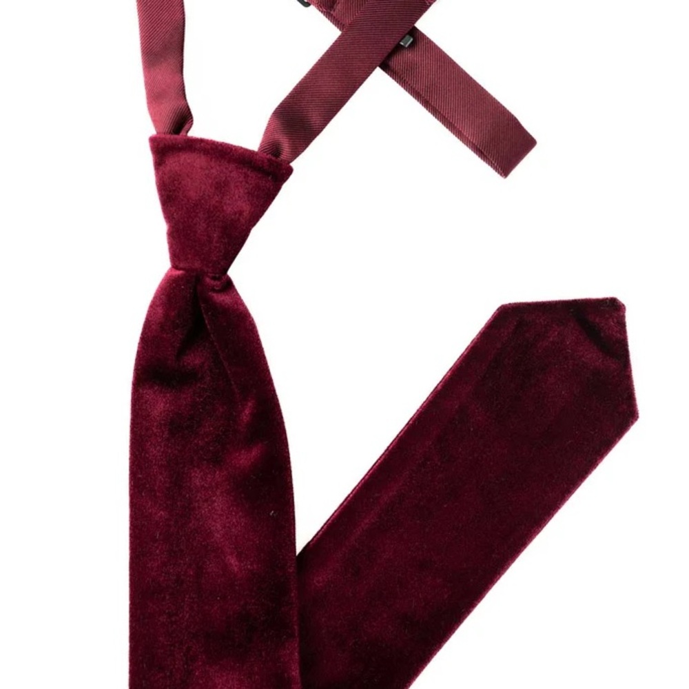 Kennedy Blue Burgundy Velvet Tie